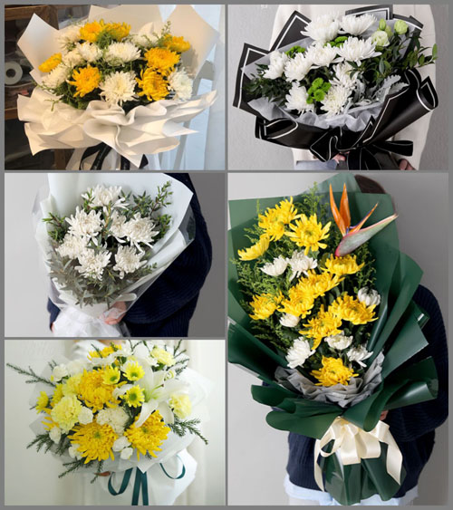 山东莱芜莱城区和庄镇西平州村白事花束代送